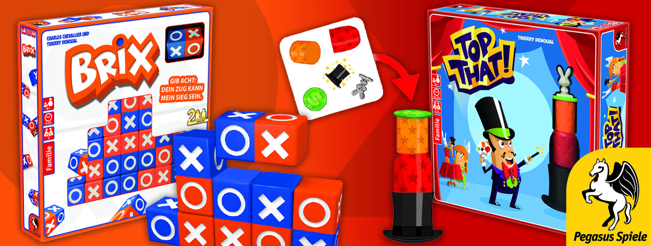 Brix und Top That - Zwei neue schnelle Aktionsspiele bei Pegasus Spiele ...