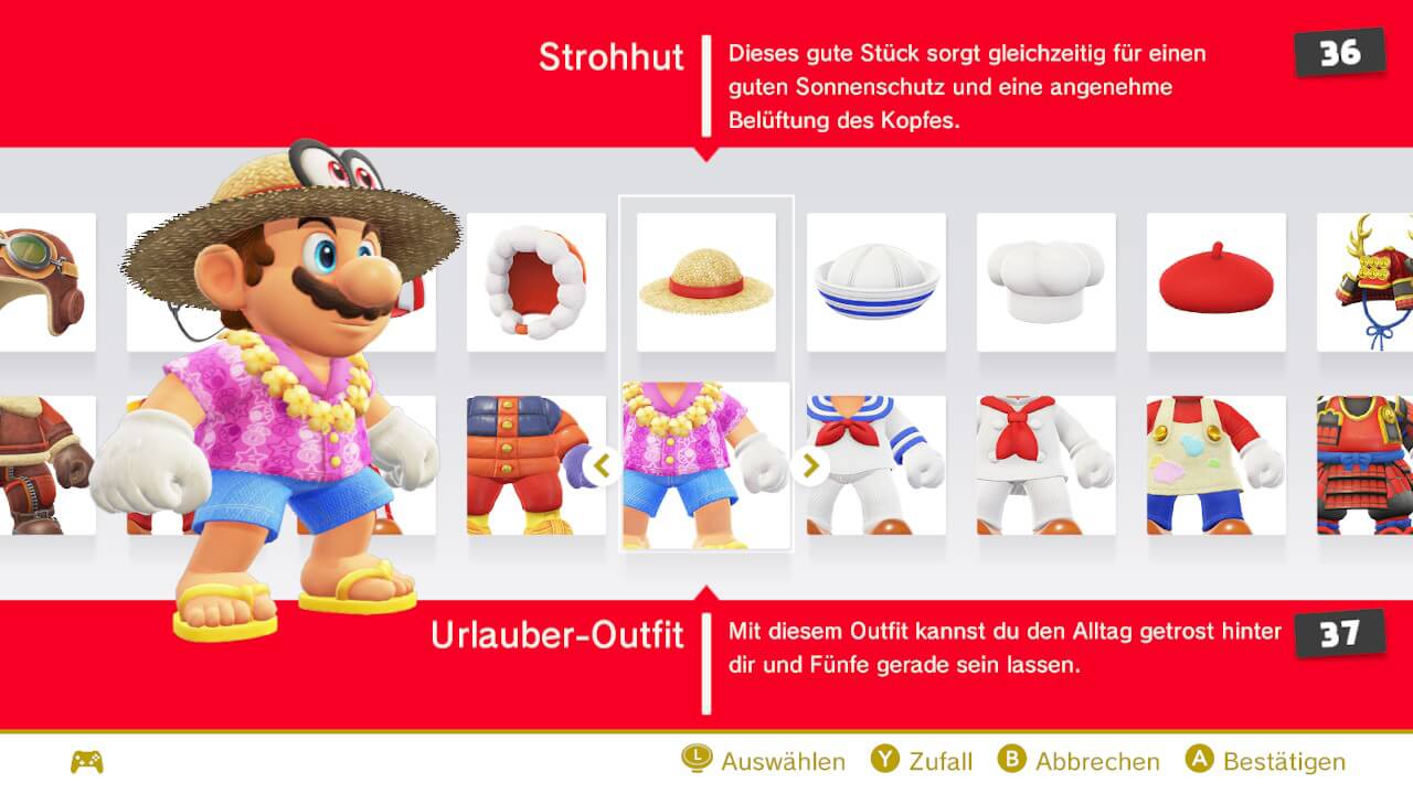 Super Mario Odyssey uRLAUBER