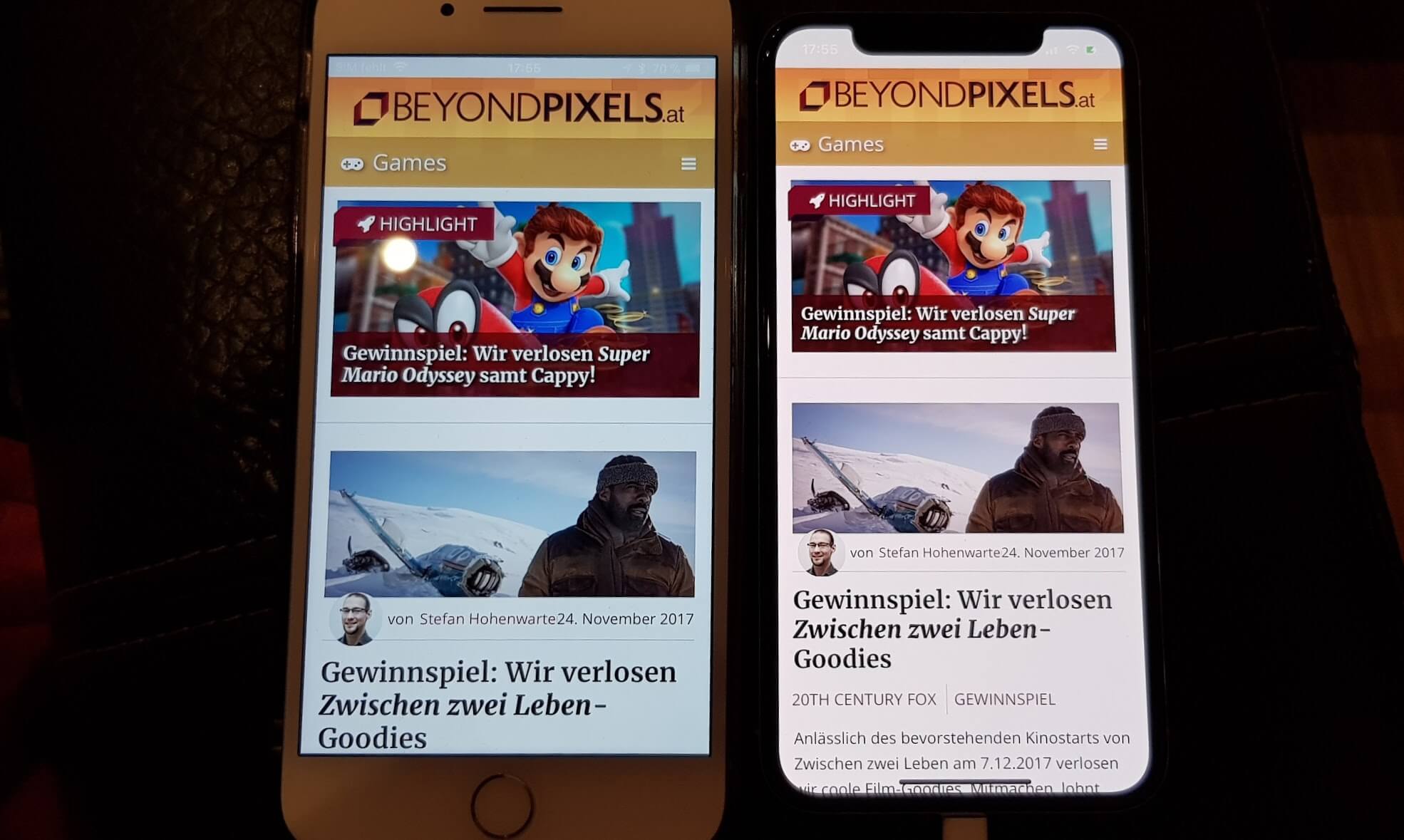 iPhone X im Vergleich mit dem iPhone 7 Plus