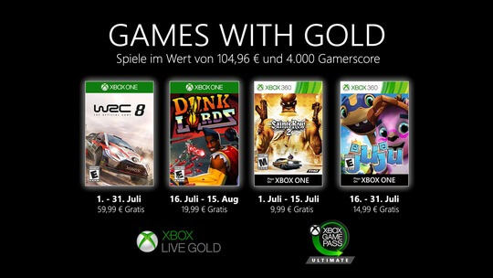 Games with Gold Juli 2020