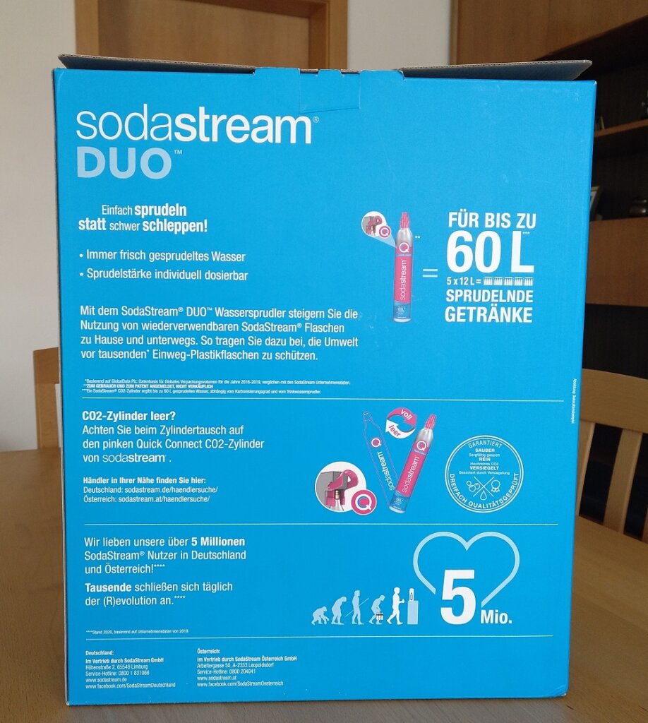 sodastream duo rückseite der verpackung