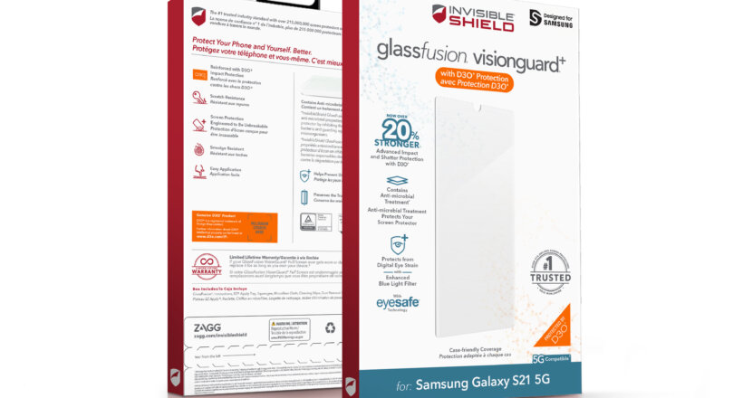 InvisibleShield Displayschutzfolien für das Samsung Galaxy S21
