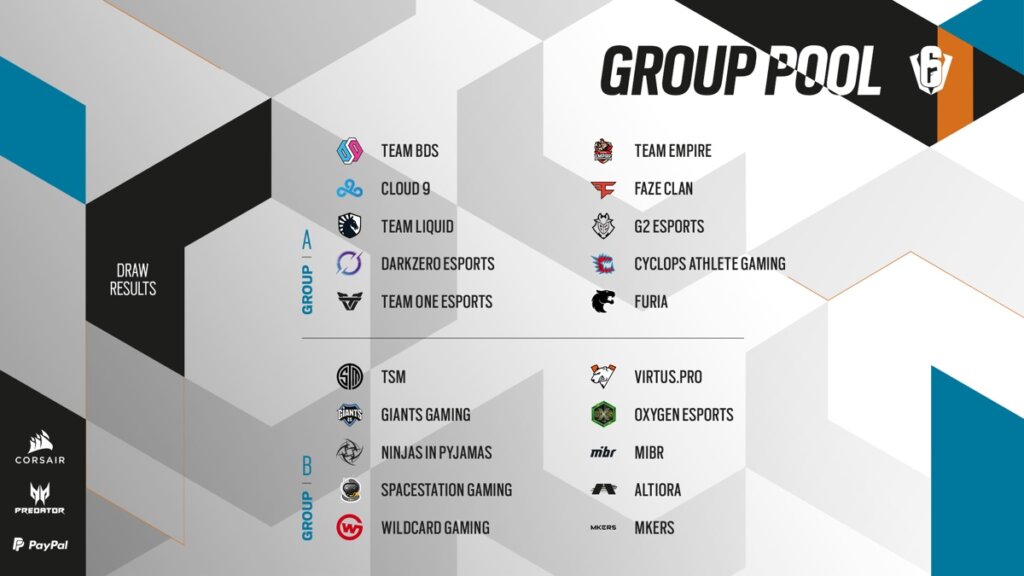 Tom Clancy's Rainbow Six Invitational 2021 Paris Group Pool