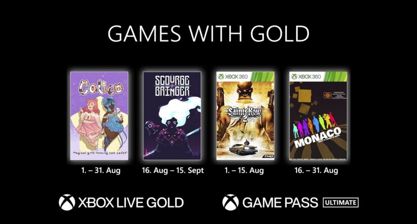 Games with Gold August 2022