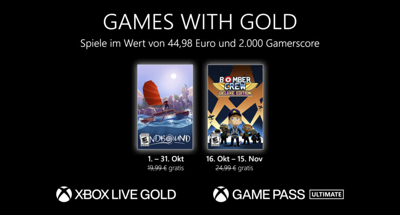 Games with Gold Oktober 2022