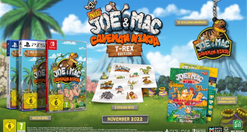 New Joe & Mac: Caveman Ninja Gameplay. Die Box-Version erscheint am 03. November 2022 als T-Rex Edition für Switch, PS4 und PS5.