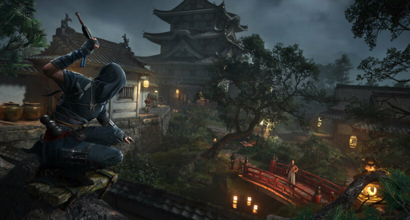 Assassins Creed Shadows - Tempel bei Nacht