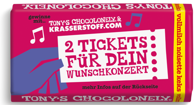 Tony’s Chocolonely KRasser Stoff Konzert Goldenes Ticket